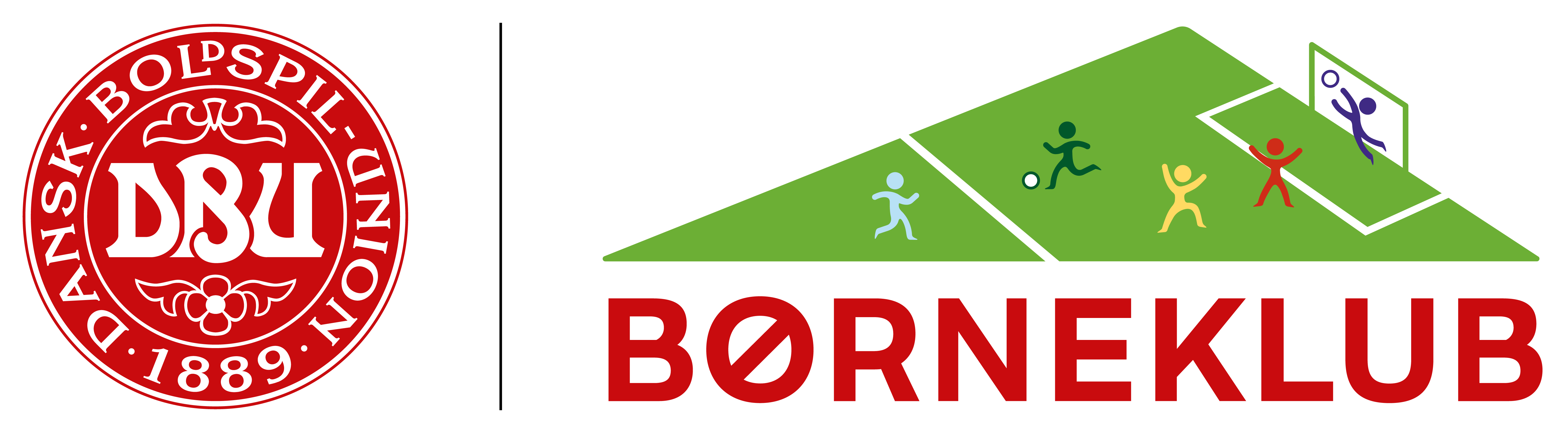 Horisontalt Logo DBU Børneklub Rød
